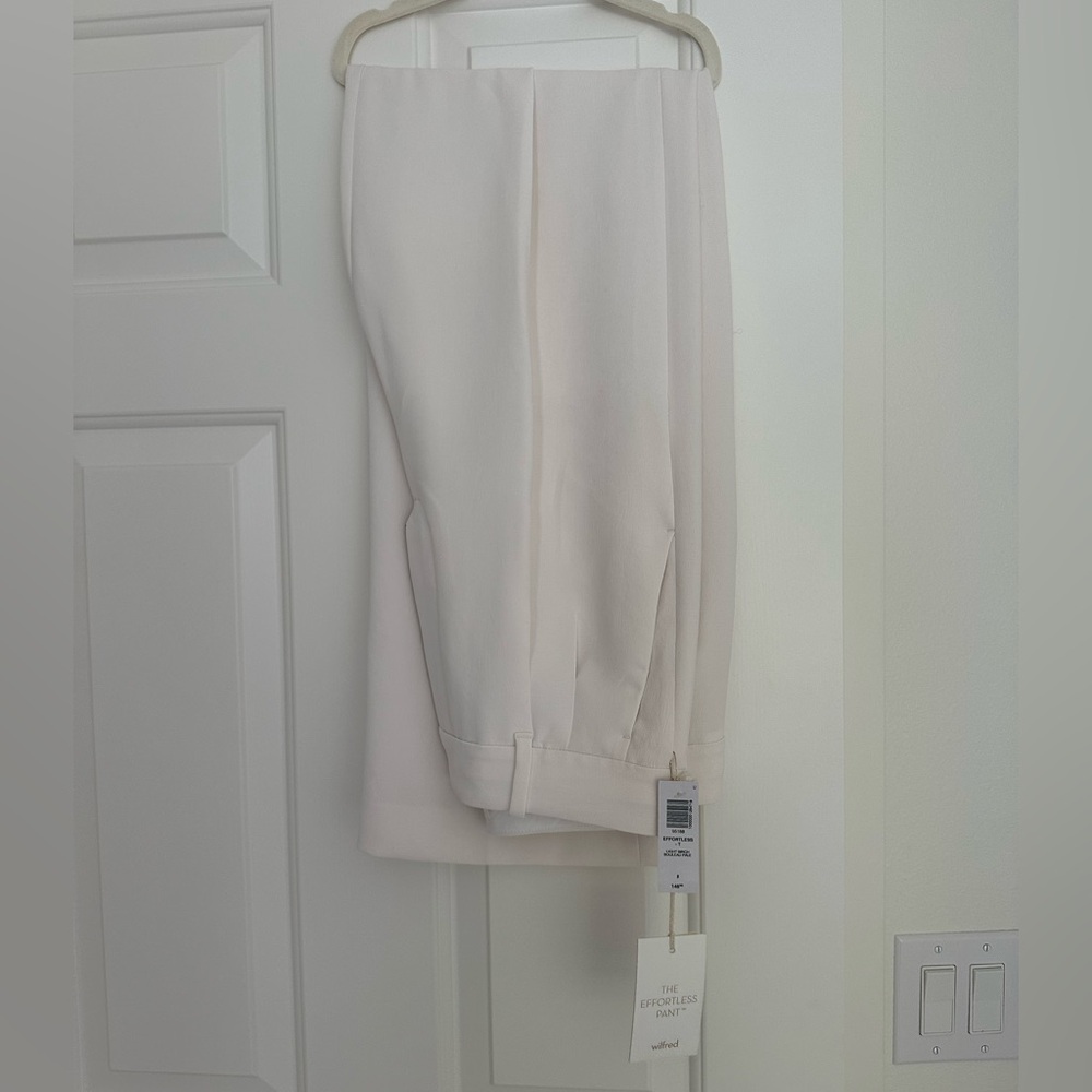 Aritzia Wilfred Effortless Pant White Size 8